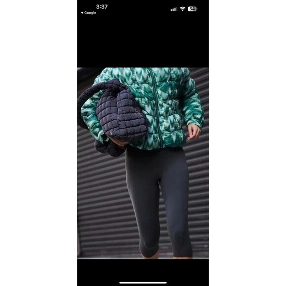 NWT Free People Kelly Green Pippa Packable Puffer Jacket  Size M - Picture 2 of 5
